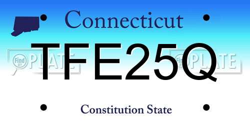 TFE25Q Connecticut License Plate