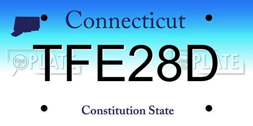 TFE28D Connecticut License Plate