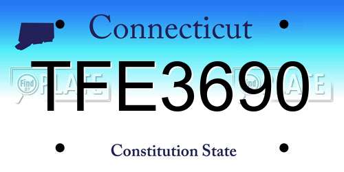 TFE3690 Connecticut License Plate