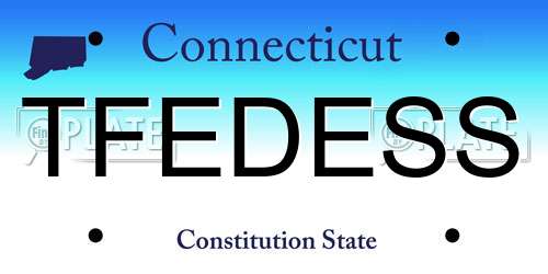 TFEDESS Connecticut License Plate
