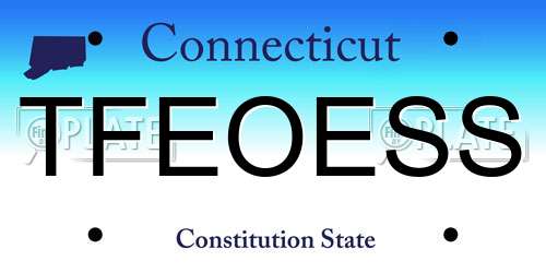 TFEOESS Connecticut License Plate