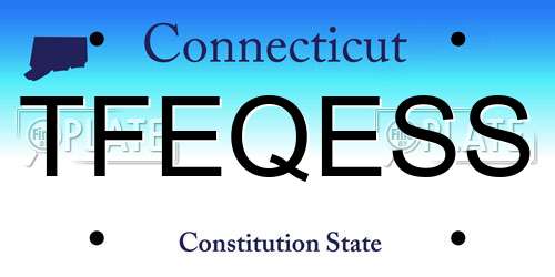 TFEQESS Connecticut License Plate