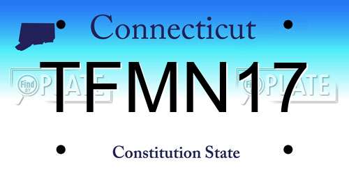 TFMN17 Connecticut License Plate