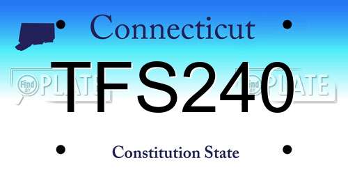 TFS240 Connecticut License Plate
