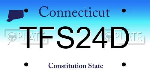 TFS24D Connecticut License Plate