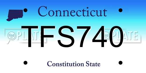 TFS740 Connecticut License Plate