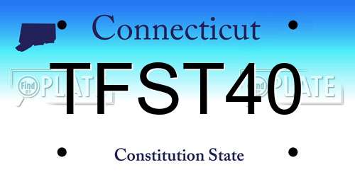 TFST40 Connecticut License Plate