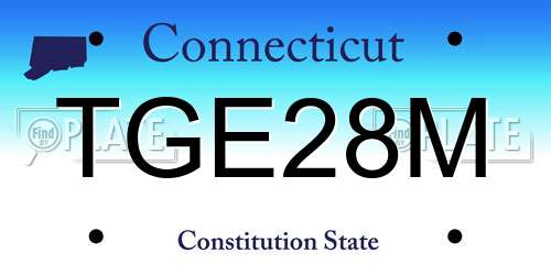 TGE28M Connecticut License Plate
