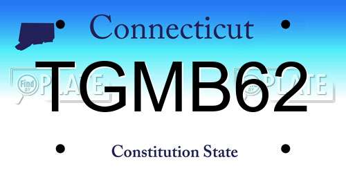 TGMB62 Connecticut License Plate