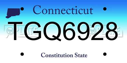 TGQ6928 Connecticut License Plate