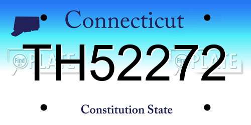 TH52272 Connecticut License Plate