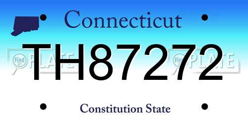 TH87272 Connecticut License Plate