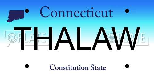 THALAW Connecticut License Plate