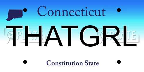 THATGRL Connecticut License Plate