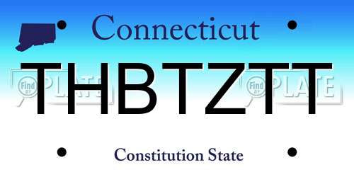 THBTZTT Connecticut License Plate