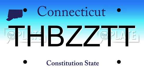 THBZZTT Connecticut License Plate