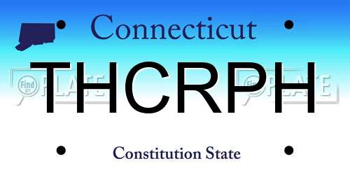THCRPH Connecticut License Plate