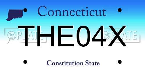 THE04X Connecticut License Plate