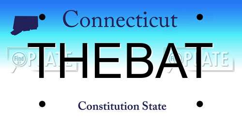 THEBAT Connecticut License Plate