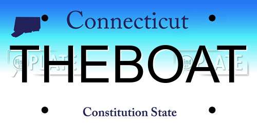 THEBOAT Connecticut License Plate