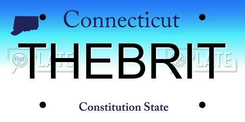 THEBRIT Connecticut License Plate