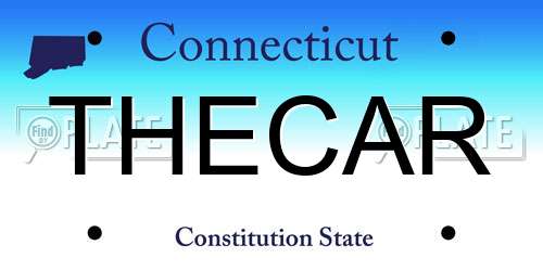 THECAR Connecticut License Plate