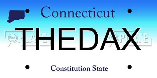 THEDAX Connecticut License Plate