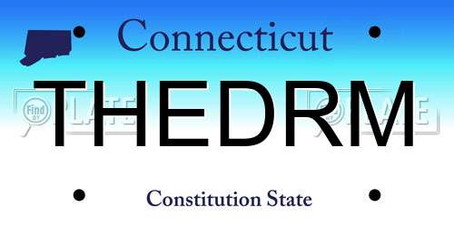 THEDRM Connecticut License Plate