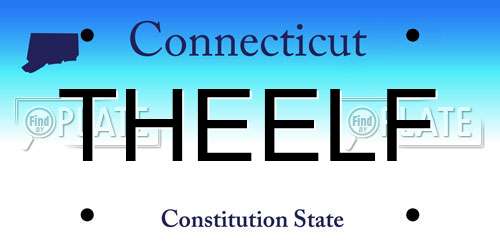 THEELF Connecticut License Plate