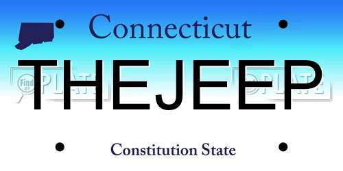THEJEEP Connecticut License Plate