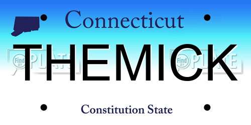 THEMICK Connecticut License Plate