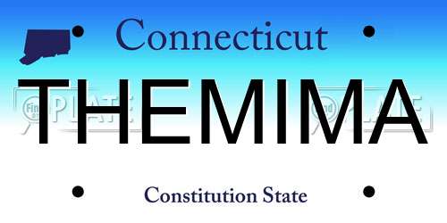 THEMIMA Connecticut License Plate