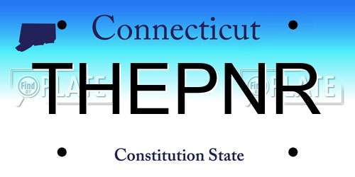 THEPNR Connecticut License Plate