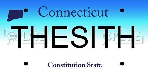 THESITH Connecticut License Plate