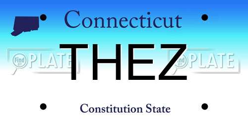 THEZ Connecticut License Plate