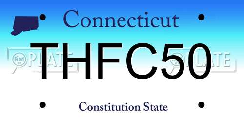 THFC50 Connecticut License Plate