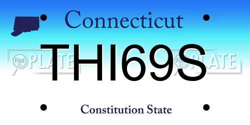 THI69S Connecticut License Plate