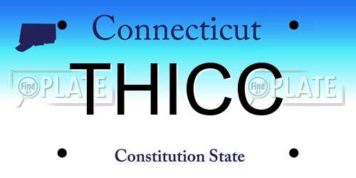THICC Connecticut License Plate
