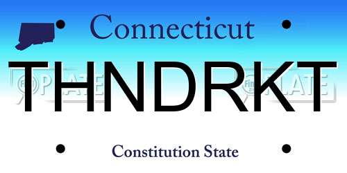 THNDRKT Connecticut License Plate