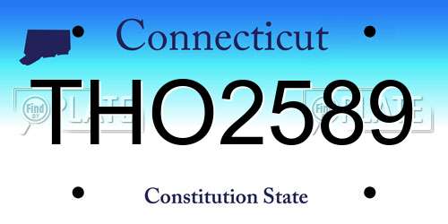 THO2589 Connecticut License Plate