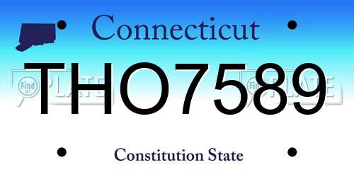 THO7589 Connecticut License Plate