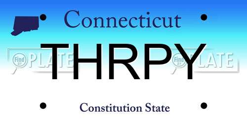 THRPY Connecticut License Plate