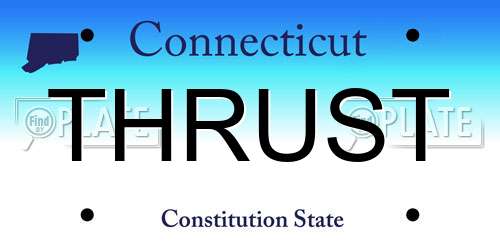 THRUST Connecticut License Plate
