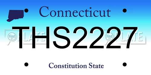 THS2227 Connecticut License Plate