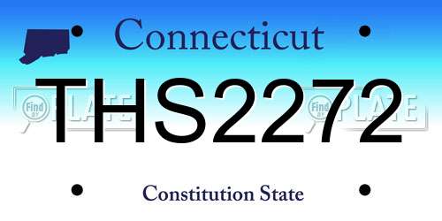 THS2272 Connecticut License Plate