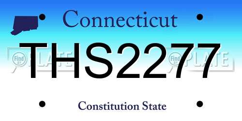 THS2277 Connecticut License Plate