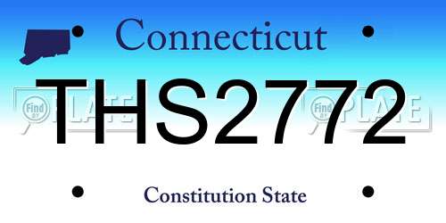THS2772 Connecticut License Plate