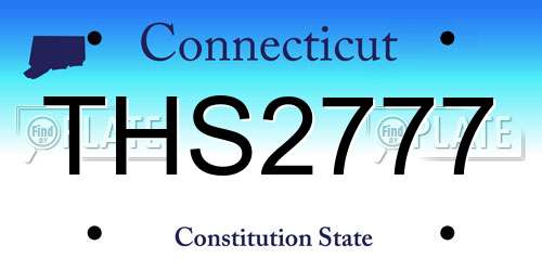 THS2777 Connecticut License Plate