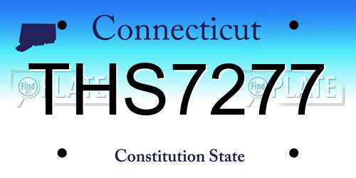 THS7277 Connecticut License Plate