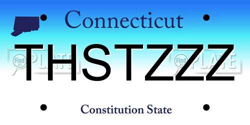 THSTZZZ Connecticut License Plate